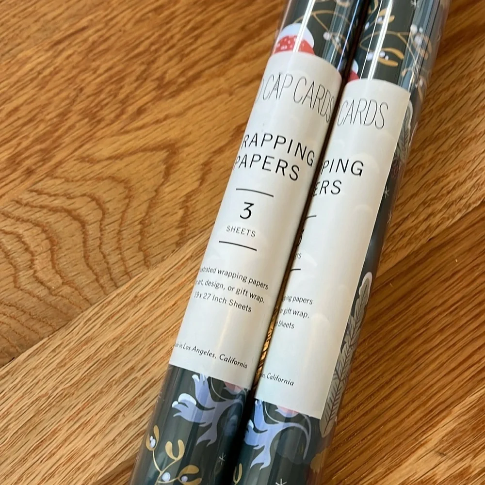 Anthropologie Woodlawn Wrapping Paper 2 Rolls NWT